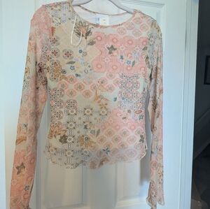 Sky To Moon Peach Tone Floral Skirt Set